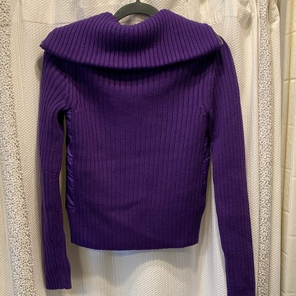 Ralph Lauren Purple Merino Wool Hybrid Wool Funnelneck Jacket - Picture 9 of 11